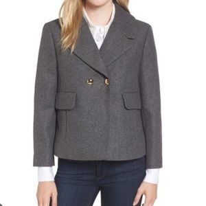 Draper James Wool Campbell Short Coat - Heathered Grey
